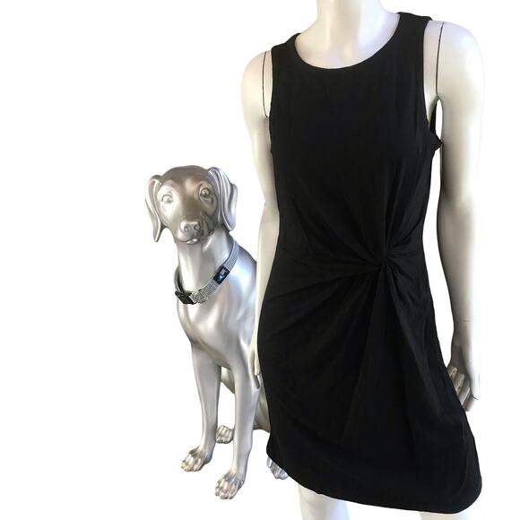 Gap Twist Front Black Sleeveless Cotton Modal Dress Women's Size Small - Picture 1 of 6